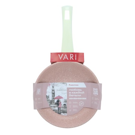 Сковорода Vari Романтика d28см розовый камень RO-30128
