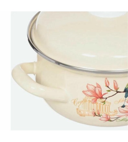 Набор кастрюль Круиз--1 цвета слоновой кости 3шт.