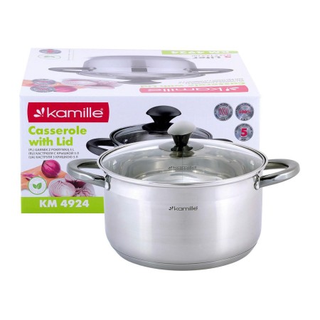 Кастрюля Kamille 5л с крышкой 4924