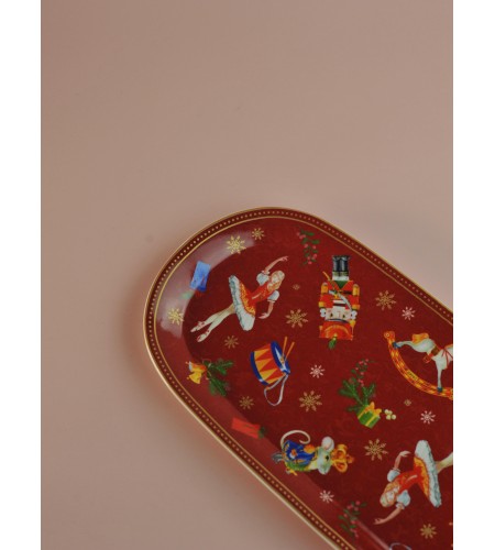 Блюдо овальное Коралл Щелкунчик и мышиный король 33*15см B1194-A07055