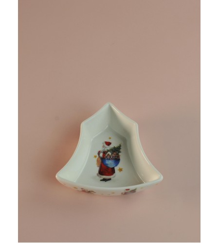 Блюдо глубокое Новый год 11*11*3,5см 305-195