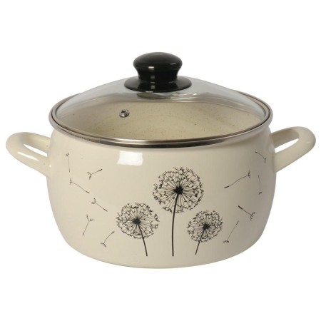 Кастрюля глубокая Metrot Одуванчик Эксклюзив 5,7л стеклянная крышка 340952