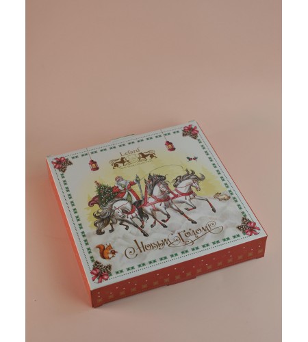 Блюдо Lefard Тройка квадратное 25*4,2см красное 85-1733