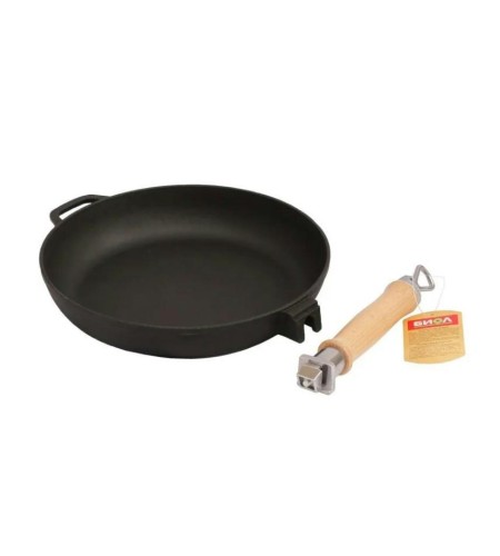 Сковорода чугунная d220мм со съемной ручкой
