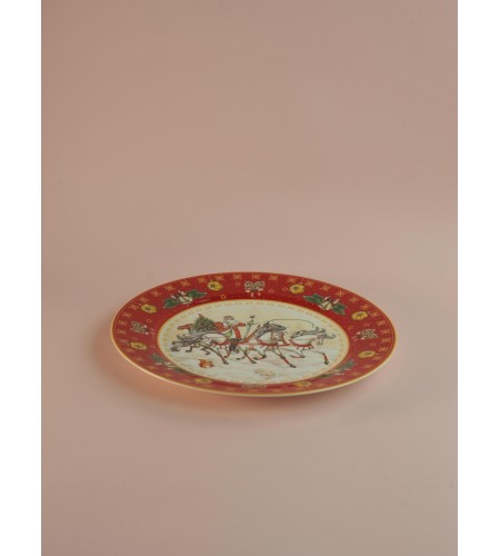 Тарелка обеденная Lefard Тройка 27см красная 85-1709