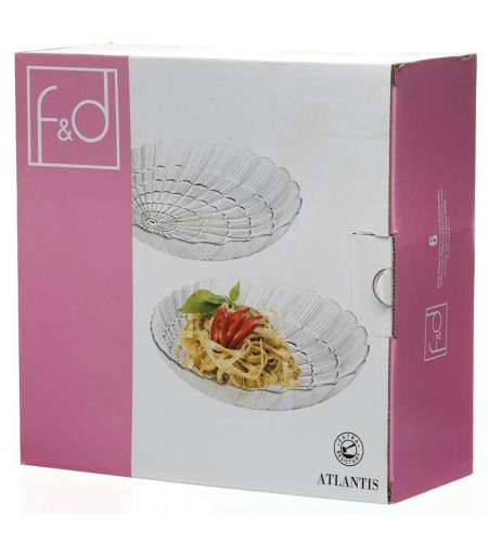 Набор столовых тарелок глубоких Pasabahce Атлантис-F&D 22см 6шт 10235BFD