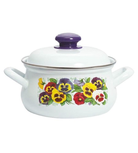 Кастрюля эмалированная грушевидная 3л