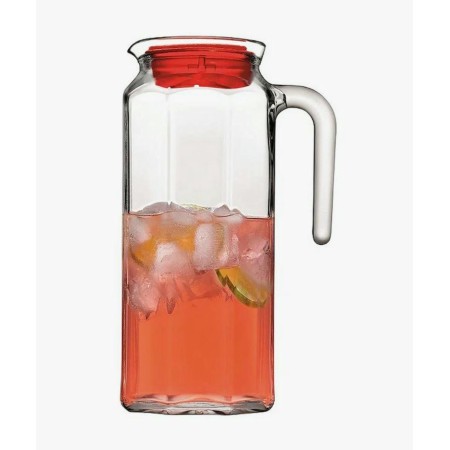 Кувшин с красной крышкой Pasabahce Кошем 1л 80051SLBR