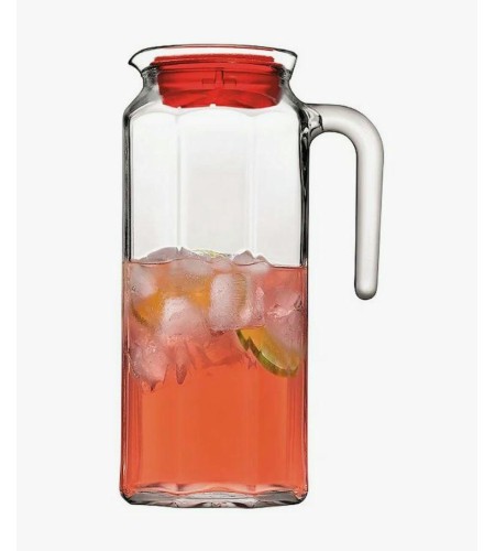 Кувшин с красной крышкой Pasabahce Кошем 1л 80051SLBR