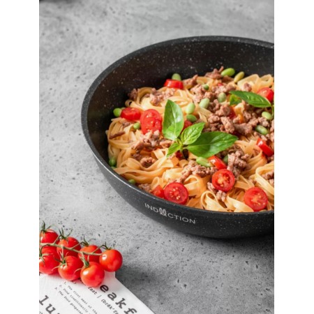 Сковорода Kukmara Marble Induction d280мм темный мрамор