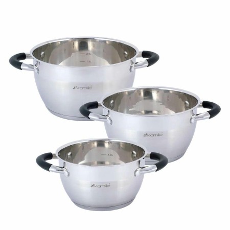 Набор кастрюль Kamille 1,8л+2,5л+3,5л КМ-5754