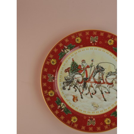 Тарелка обеденная Lefard Тройка 27см красная 85-1709