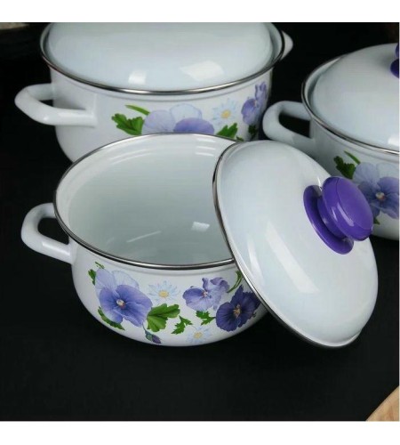 Набор кастрюль Татьяна №124-4 1,5л, 2л, 3л