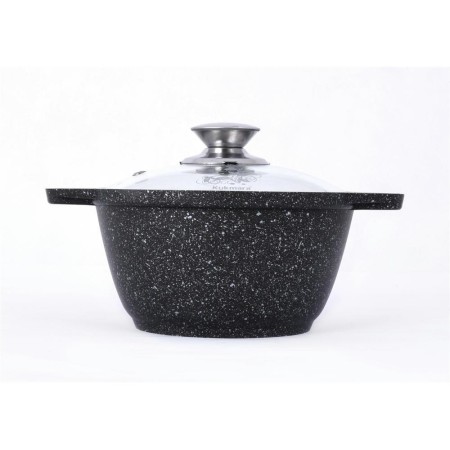 Кастрюля Kukmara 1л темный мрамор кмт12а