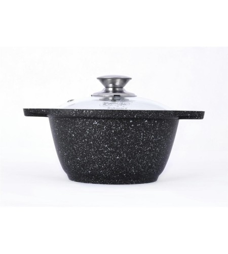 Кастрюля Kukmara 1л темный мрамор кмт12а