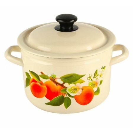 Кастрюля Керченская эмаль 3л 41704-122/6 цилиндрическая с бортиком