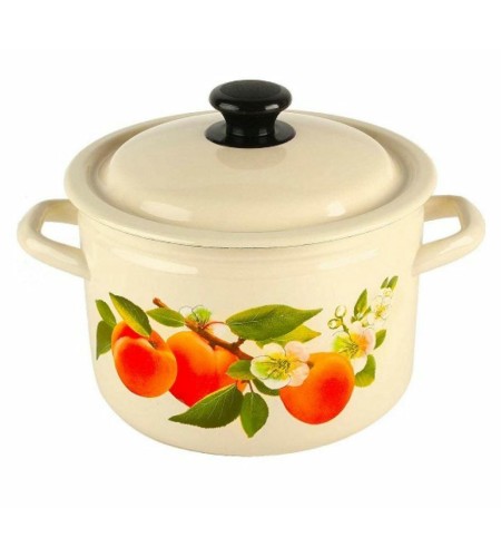 Кастрюля Керченская эмаль 3л 41704-122/6 цилиндрическая с бортиком