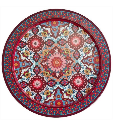 Поднос Времена года d379мм розовый Ц-379х-01955