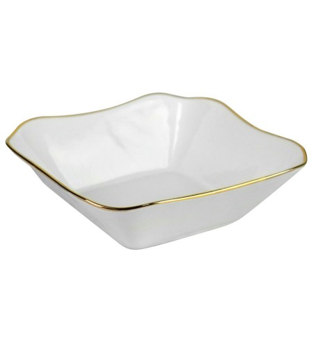 Салатник 720мл без деколи заводной край золотом