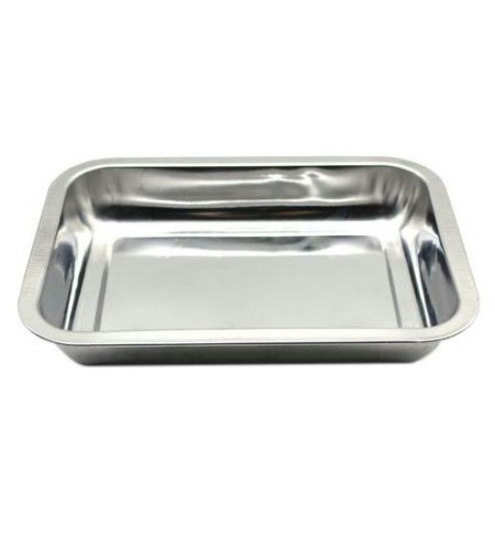 Лоток глубокий Luxstahl 500х350х48мм нержавеющая сталь