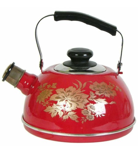 Чайник с подвижной ручкой красно-бордовый 2,5л