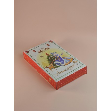 Блюдо Дед Мороз и снегурочка прямоугольное 30*19*4см 85-1725