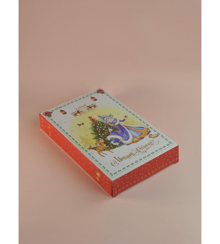 Блюдо Дед Мороз и снегурочка прямоугольное 30*19*4см 85-1725