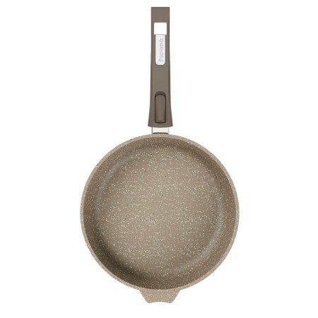 Сковорода Мечта Гранит brown d28см съемная ручка, стеклянная крышка С028806