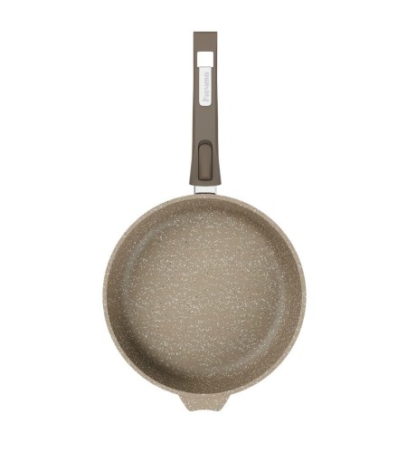 Сковорода Мечта Гранит brown d28см съемная ручка, стеклянная крышка С028806