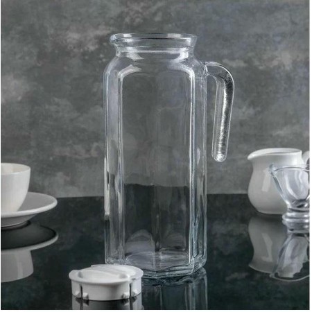 Кувшин Pasabahce Кошем с белой крышкой 1л 80051SLBW