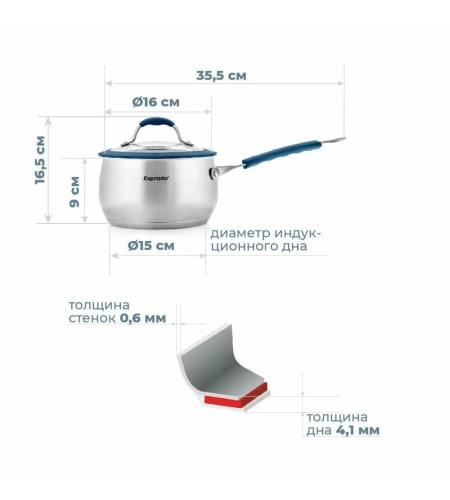 Ковш Esprado El Unico 2л UNIL16BE109