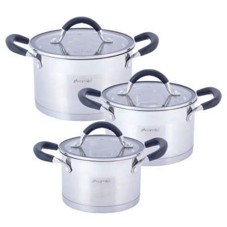 Набор кастрюль Kamille КМ-5752 2л + 2,7л + 3,7л