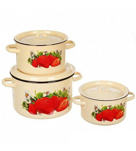 Набор кастрюль Клубника садовая