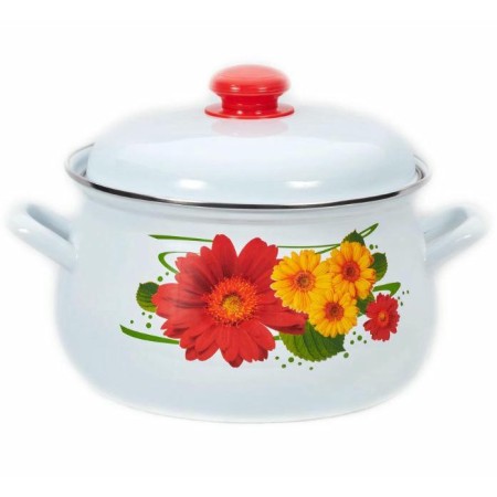 Кастрюля эмалированная грушевидная 3л