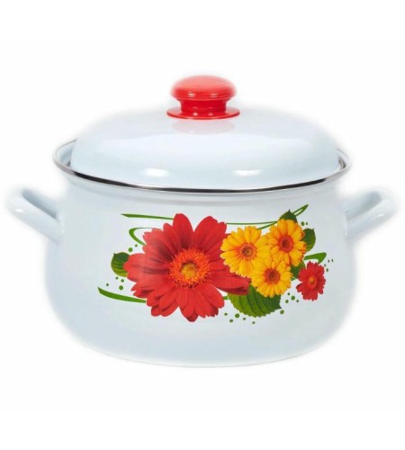 Кастрюля эмалированная грушевидная 3л