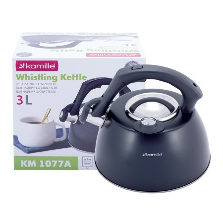 Чайник Kamille 3л со свистком и термометром 1077A