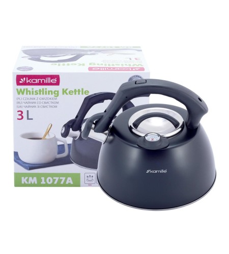 Чайник Kamille 3л со свистком и термометром 1077A
